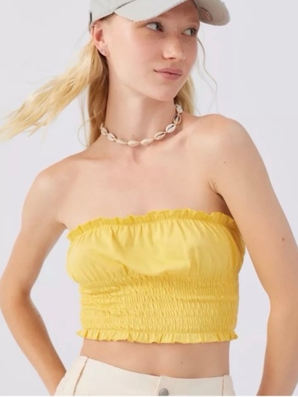 Urban Outfitters Stella Smocked Tube Top